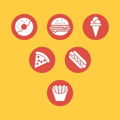 Junk food icon with flat design style