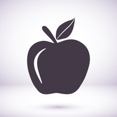 Apple Icon in trendy flat style isolated on grey background. Apple Icon page symbol for your web site design Apple Icon logo, app, UI. Apple