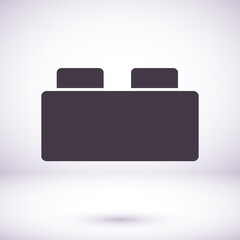 Building block icon. Thin line flat vector related icon for web and mobile applications. It can be used as - logo, pictogram, icon, infographic element