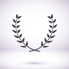 Vector icon barley, design illustration for web barley. Flat style barley corn