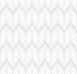 Vector geometric seamless pattern. Modern stylish floral background with leaves.