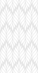 Vector geometric seamless pattern. Modern stylish floral background with leaves.