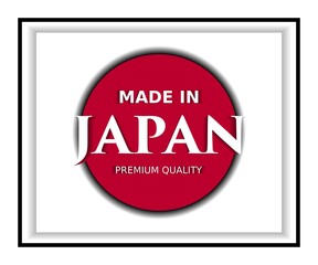 Vector illustration, Made in Japan, Premium Quality. Perfect for any use.