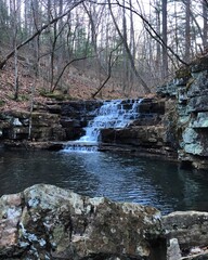 Naklejka na ściany i meble waterfall on the creek