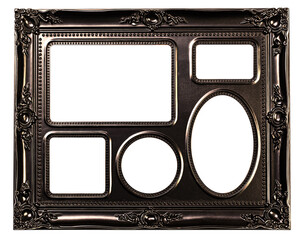 Old photo frame isolated on white background