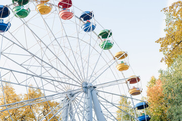 Ferris wheel, rides in the park