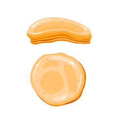 Tea mushroom, kombucha. Vector illustration flat cartoon icon isolated on white background.