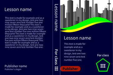 school book cover template. A4. Editable.