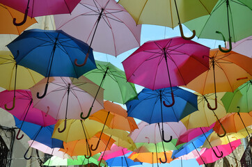 colorful umbrellas background