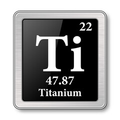 The periodic table element Titanium. Vector illustration
