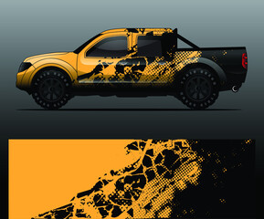 Truck decal graphic wrap vector, abstract background