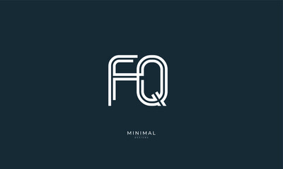 alphabet letter icon logo FQ
