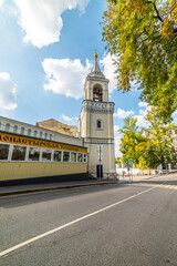 Fototapeta na wymiar Chapel of St. John the Baptist - Orthodox Church, Zabelina Street in Moscow.