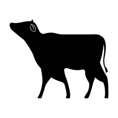 牛のシルエットイラスト