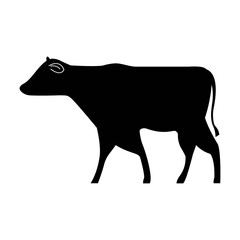 牛のシルエットイラスト