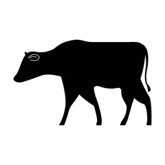 牛のシルエットイラスト