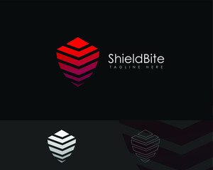 Shield modern logo design creative,simple,emblem safety protect digital protection design