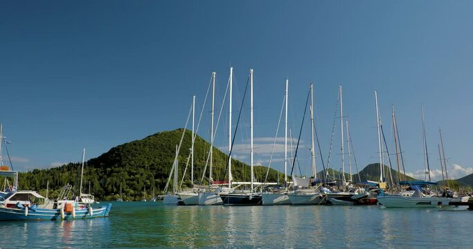 Bay of Nidri in Lefkas island