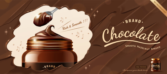Chocolate spread ad template