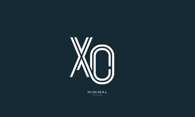 alphabet letter icon logo XO