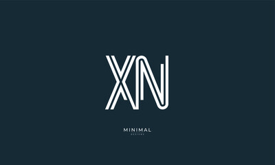 alphabet letter icon logo XN