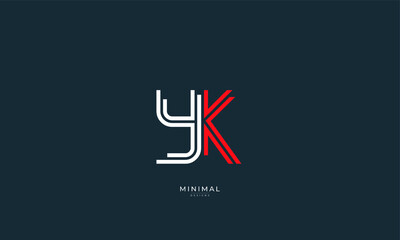 alphabet letter icon logo YK