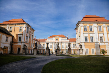Fototapeta na wymiar Castle Duchcov, chateau in classicist style, northern Bohemia, Czech Republic
