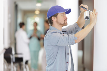 a professional cctv technician working
