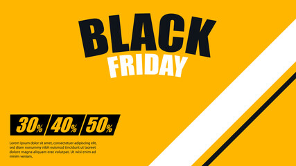 Yellow background promotion big price reduction in Black friday festival.