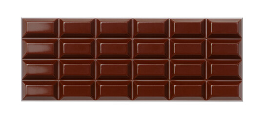 close up a chocolate bar isolated on white