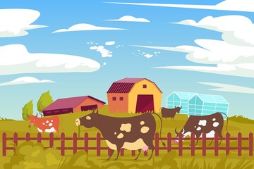 Eco Farming Cows Composition