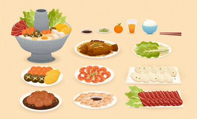 Chinese new year food element