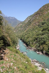 Fototapeta na wymiar Mountain river Bzyb in Abkhazia