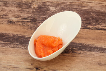 Cod fish roe in the bowl