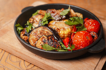 baked vegetables in a bowl