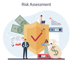 Audit concept. Risk assessment, research and analysis. Professional