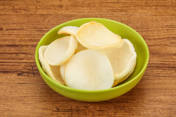 Asian cusine - homemade prawn chips