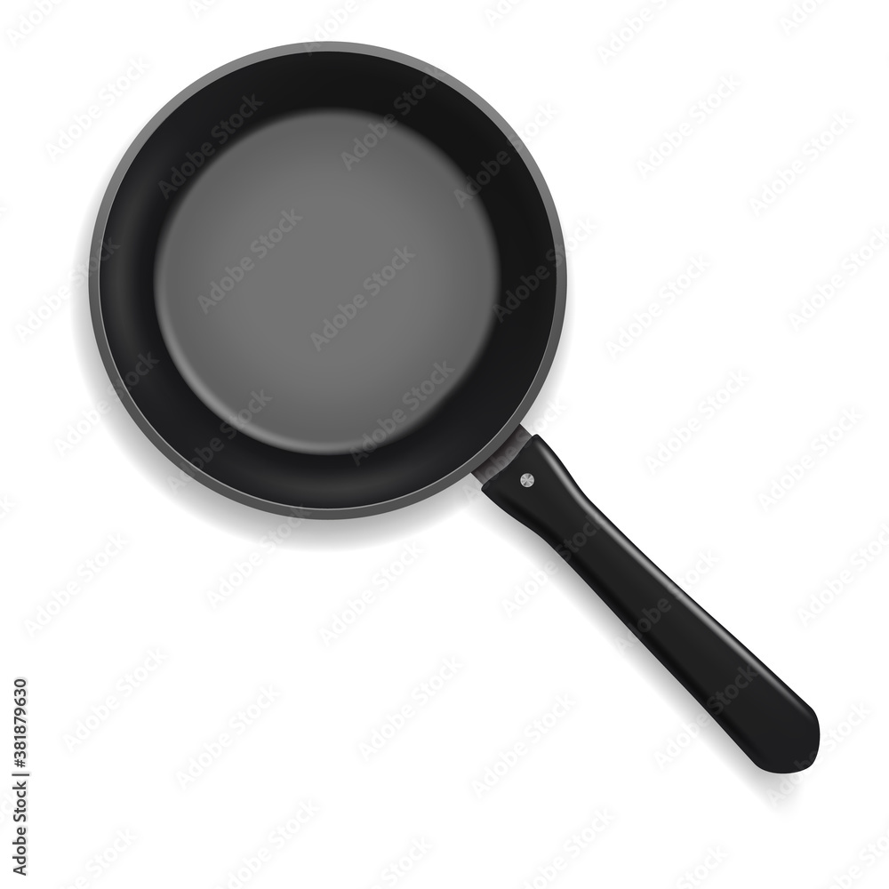 Canvas Prints Realistic 3d Detailed Frying Pan with Handle . Vector