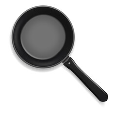 Realistic 3d Detailed Frying Pan with Handle . Vector