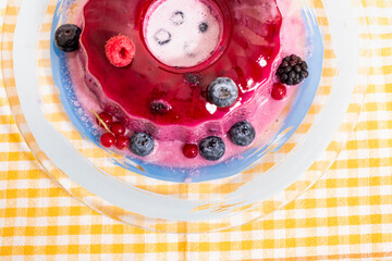 Sweet homemade blueberry pudding