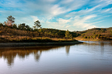 Obraz premium Landscape of lake on the Algarve region