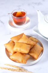 Odading or Fried Pillow Bread is an Indonesian street food from Bandung West Java