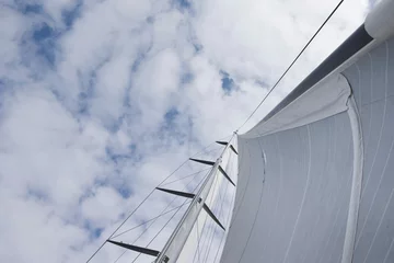 Foto op Plexiglas Sailing at Nortsea. Waddenzee.. Noordzee. Super sailing yacht. Netherlands. Sailingboat. sail. © A