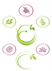 colourful nature icons, Eco friendly business logo design	