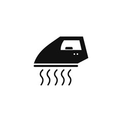 Iron steaming icon for your website, logo, app, UI, product print. Steaming concept flat Silhouette vector illustration icon. EPS vector file
