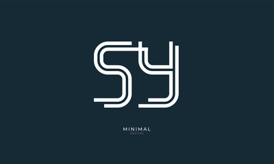 Alphabet letter icon logo SY