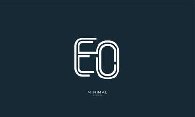 Alphabet letter icon logo EO