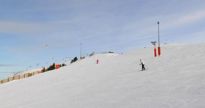 Skiing in the Alps, ski resort ski resort slopes in Chamrousse