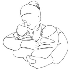 mom with twins in her arms