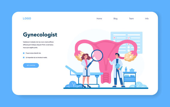 Gynecologist, reproductologist and women health web banner